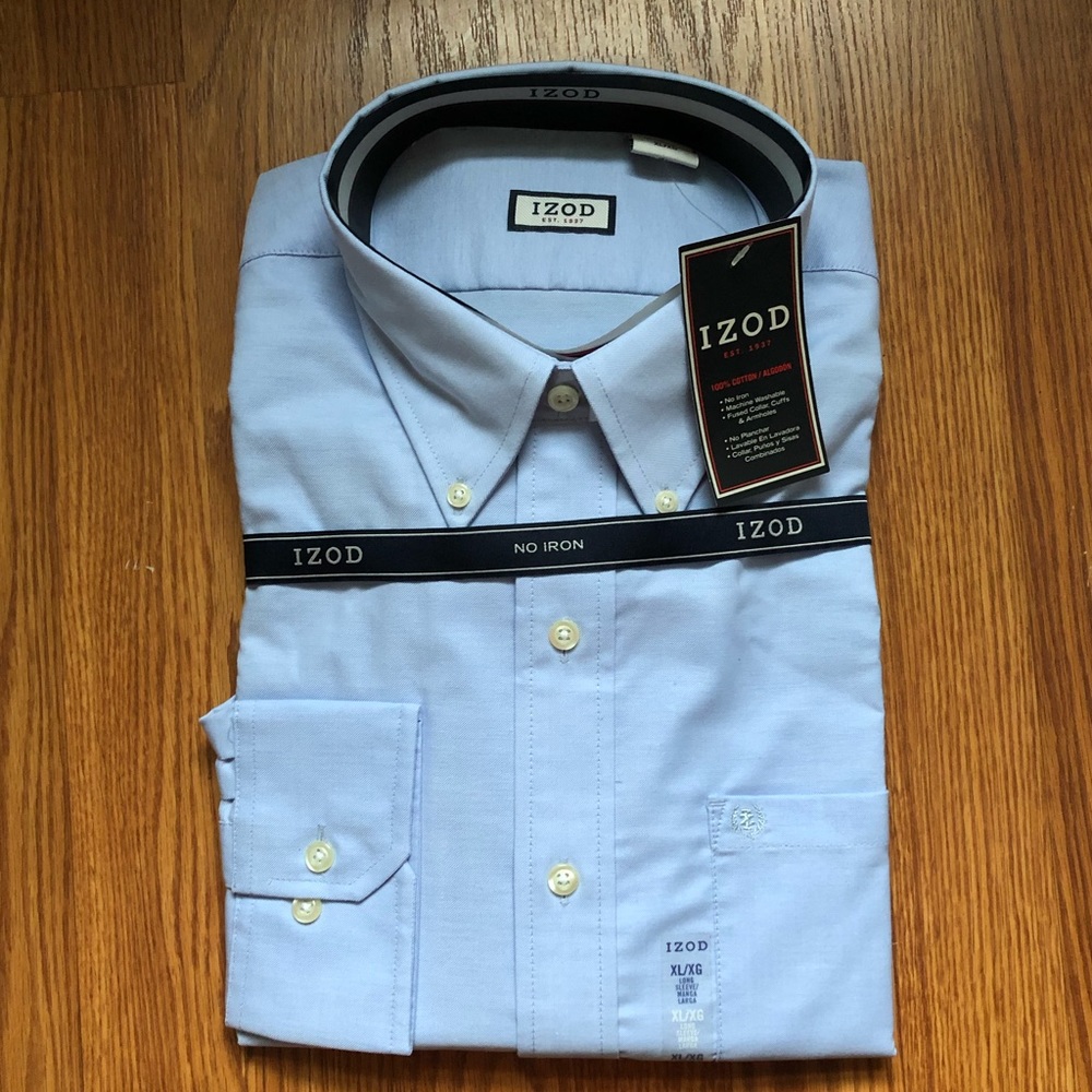 Izod men’s oxford dress shirt XL no iron NWT